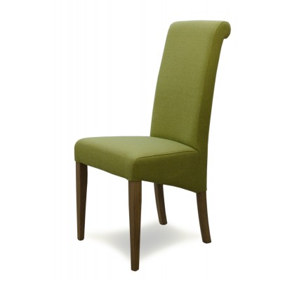 Italia Lime Fabric Oak Dining Chair